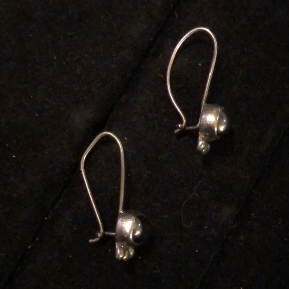 Sterling Silver Kidney Wire Hook Earrings - Picture 2 of 5